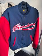 Vintage retro baseball stijl bomber jack, Vintage, Maat 52/54 (L), Blauw, Vintage