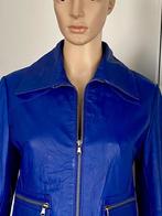 H981 Echt-leren jasje maat 38=M blazer colbert blauw leer, Kleding | Dames, Maat 38/40 (M), Blauw, Laura de Sarpi, Ophalen of Verzenden