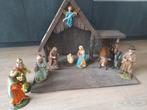 Kerststal met beelden, Antiek en Kunst, Antiek | Religie, Ophalen of Verzenden
