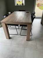 Massief houten tafel 160x98, Huis en Inrichting, Tafels | Eettafels, 50 tot 100 cm, 150 tot 200 cm, Gebruikt, Rechthoekig