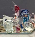 5 Kristallen glasfiguren.o.a. Murano en Leonardo., Antiek en Kunst, Antiek | Glas en Kristal, Ophalen of Verzenden