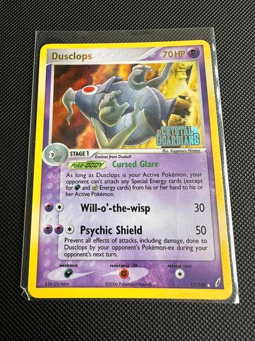 Dusclops 17/100 holo stamp EX Crystal Guardians, Hobby en Vrije tijd, Verzamelkaartspellen | Pokémon, Zo goed als nieuw, Ophalen of Verzenden