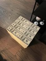 Houten dollar / geld / euro blok decoratie, Ophalen of Verzenden