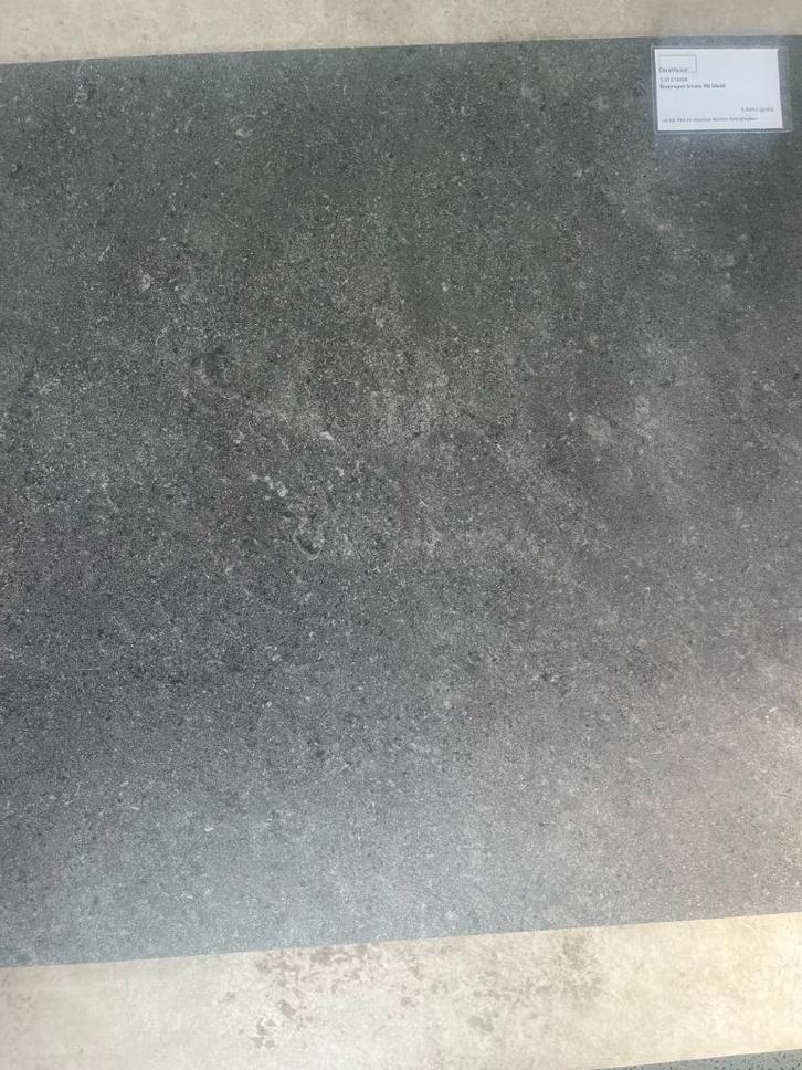 Uitverkooppartij -> hardsteenlook tegel 60x60 antraciet, Doe-het-zelf en Verbouw, Tegels, Nieuw, Vloertegels, Keramiek, 60 cm of meer