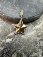 14K Gouden Ster Hanger met Strass, Overige voorstellingen, Nieuw, Ophalen of Verzenden, Goud