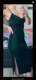 Jurk belvet fluweel verlours groen Eight Paris 36 S Split, Kleding | Dames, Eight paris, Ophalen of Verzenden, Zo goed als nieuw