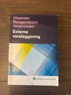 Externe verslaggeving - Klaassen, Hoogendoorn, Vergoossen, Ophalen of Verzenden, Beta, Gelezen, HBO