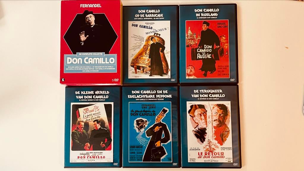 Don Camillo - Complete DVD Collectie (5 Films), Actiekomedie, Alle leeftijden, Boxset, Ophalen of Verzenden