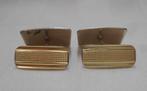 Zilveren vintage manchetknopen goud verguld nr.690, Sieraden, Tassen en Uiterlijk, Manchetknopen, Verzenden, Zo goed als nieuw
