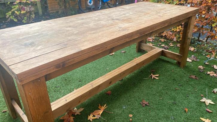 Houten keukentafel, Huis en Inrichting, Tafels | Eettafels, Gebruikt, 50 tot 100 cm, Rechthoekig, Ophalen