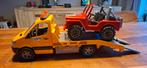 Bruder Transporter met Jeep, Ophalen