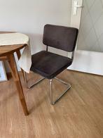 2 mooie eetkamerstoelen donker grijs ribstof, Huis en Inrichting, Stoelen, Ophalen, Zo goed als nieuw, Grijs, Twee