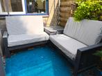 Hoek loungeset met kussens., Ophalen, 4 zitplaatsen, Gebruikt, Loungeset