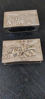Vintage verzilverde luciferdozen,  zilpla 90., Antiek en Kunst, Antiek | Goud en Zilver, Ophalen of Verzenden