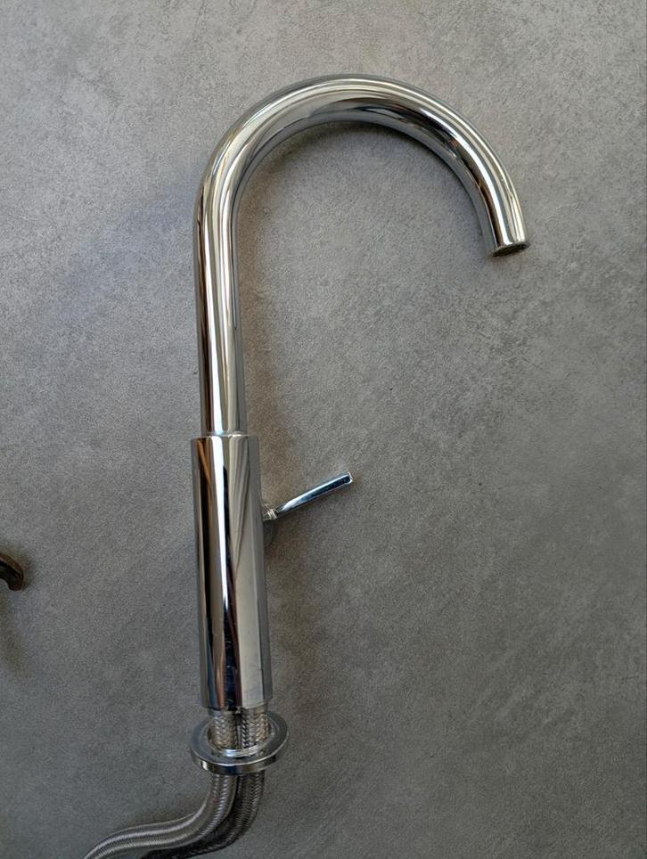 Wastafel mengkraan (Ben), Doe-het-zelf en Verbouw, Sanitair, Gebruikt, Wastafel, Chroom, Ophalen of Verzenden