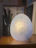 Vintage lamp glas ei blauw mid century tafellamp organisch, Glas, Ophalen of Verzenden, Zo goed als nieuw