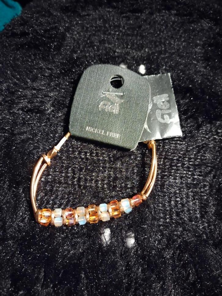 Nikkel vrij armbandje, nieuw, Sieraden, Tassen en Uiterlijk, Armbanden, Nieuw, Goud, Ophalen of Verzenden