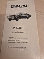 1974 Nederlands Mazda prijslijst mazda rx2 rx3 rx4 coupé 929, Ophalen of Verzenden, Zo goed als nieuw, Mazda