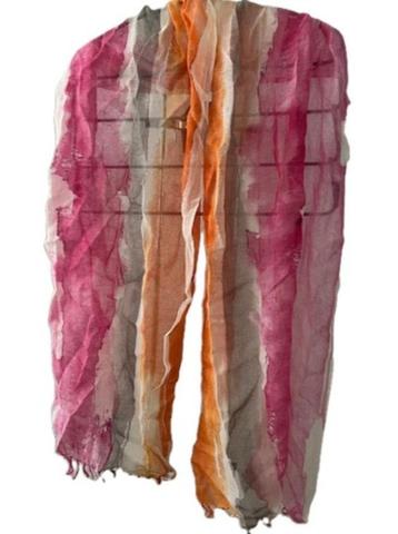 Nieuw FRAAS sjaal by Purdey roze orange wit 190 x 50 cm beschikbaar voor biedingen