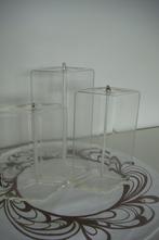 3 Glazen design olielampjes, Ophalen, Zo goed als nieuw, Overige materialen, Minder dan 25 cm