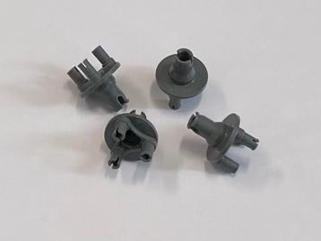 Partij 4x nieuwe donker grijze Lego Steering Wheel Hub 3 pin beschikbaar voor biedingen