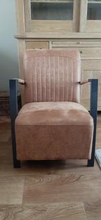 Als nieuw! Cognac fauteuil., Huis en Inrichting, Fauteuils, Zo goed als nieuw, 50 tot 75 cm, Ophalen