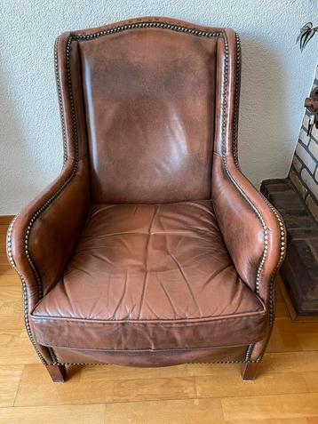 leren fauteuil – jaren 70 vintage beschikbaar voor biedingen