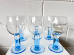 Wijnglazen vintage glazen wijnglas retro blauwe glazen, Ophalen of Verzenden, Gebruikt, Overige typen