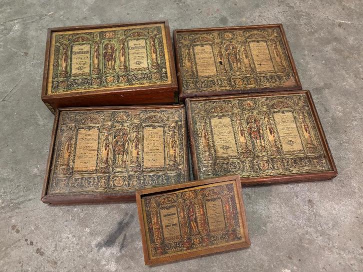 Vijf Anker stenen bouwdozen, Antiek en Kunst, Antiek | Speelgoed, Ophalen of Verzenden