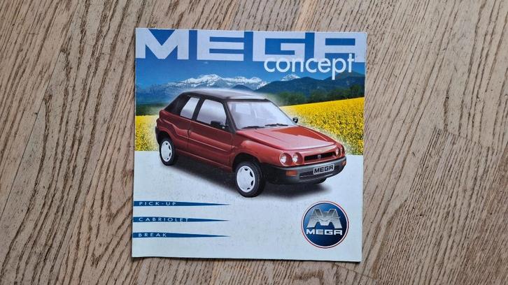 Mega Concept / Tjaffer, folder 1998 (FR), Boeken, Auto's | Folders en Tijdschriften, Gelezen, Overige merken, Verzenden