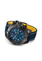 Breitling Super Avenger Chronograph 48 Night Mission, Overige materialen, Leer, Breitling, Polshorloge
