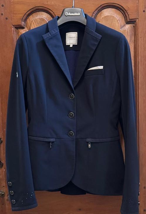 Samshield Victorine Navy wedstrijdjasje mt. 34, Dieren en Toebehoren, Paardrijkleding, Zo goed als nieuw, Dames, Kinderen, Bovenkleding