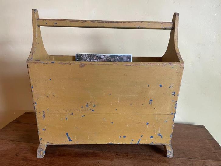 sfeervolle Krantenbak Lectuurbak Frans, Antiek en Kunst, Antiek | Woonaccessoires, Ophalen of Verzenden