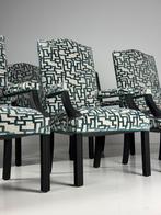 8x Eetkamerstoel blauw grijs klassiek, Huis en Inrichting, Stoelen, Ophalen, Blauw, Zo goed als nieuw, Stof