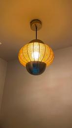 Cetara hanglamp Ø26x28 cm - kralen bruin+brons, Huis en Inrichting, Lampen | Hanglampen, Ophalen of Verzenden, Nieuw, Minder dan 50 cm