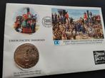 Eerste dag envelop met munt Union Pacific, Ophalen of Verzenden, Gestempeld