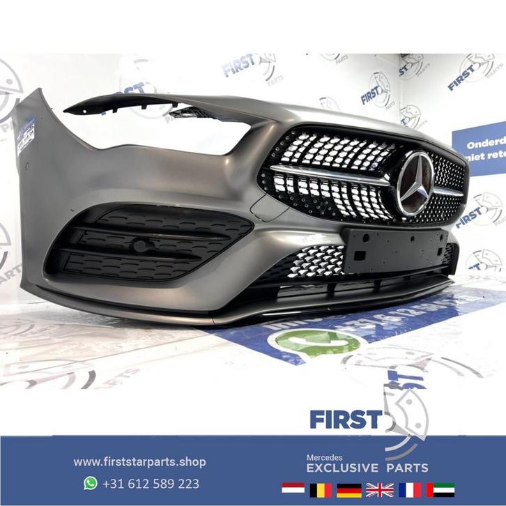 W118 C118 X118 CLA AMG LINE VOORBUMPER COMPLEET MAGNO GRIJS, Auto-onderdelen, Carrosserie en Plaatwerk, Bumper, Mercedes-Benz
