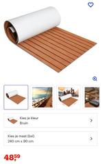 Zelfklevende bootmat Premium EVA Teak FoamDecking 240x90x0.6, Ophalen, Zo goed als nieuw, Minder dan 10 m², Parket