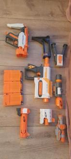 Nerf gun met opzetstukken, Kinderen en Baby's, Ophalen of Verzenden, Zo goed als nieuw