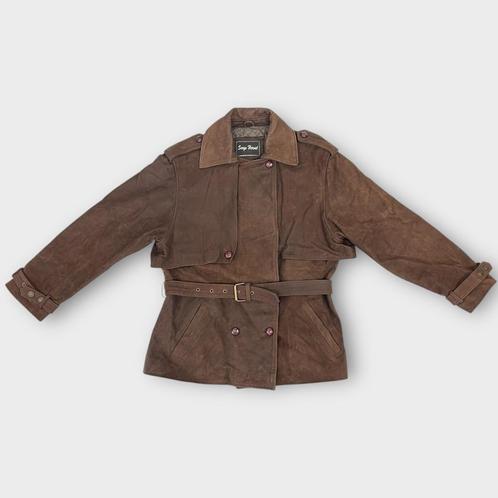 Serge Hervet heren jas maat M (100% leer), Kleding | Heren, Jassen | Winter, Gedragen, Maat 48/50 (M), Bruin, Ophalen of Verzenden