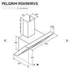 Pelgrim Schuine Afzuigkap 90cm gratis af te halen, Witgoed en Apparatuur, Afzuigkappen, Ophalen, Gebruikt, Wandschouwkap, 400 tot 600 m³ per uur