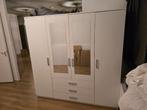 Witte kledingkast JYSK met 2 spiegeldeuren + 3 lades, Overige materialen, 200 cm of meer, Zo goed als nieuw, 200 cm of meer