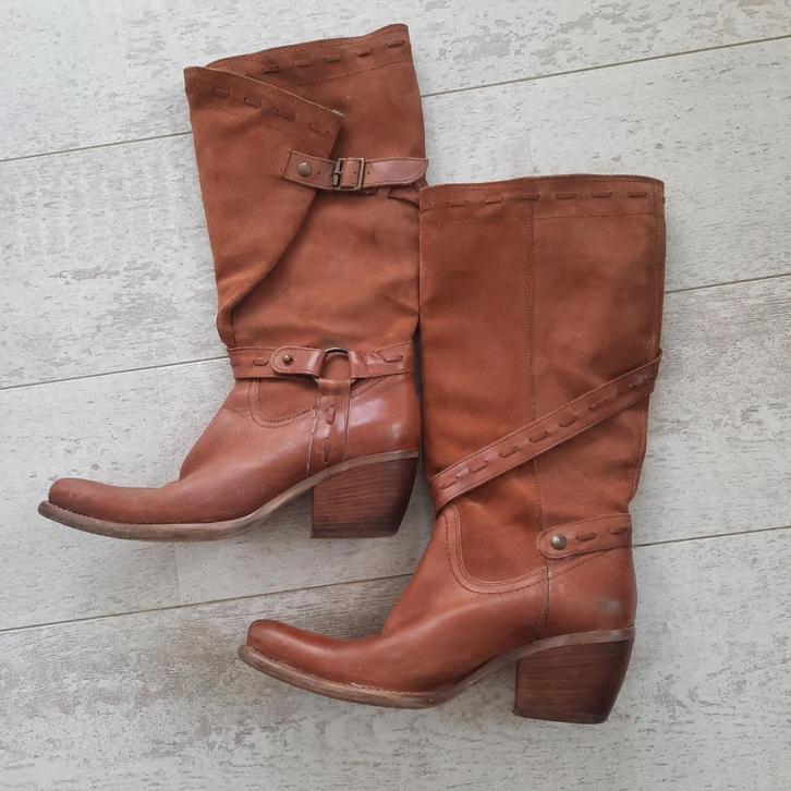 laarzen, Kleding | Dames, Schoenen, Gedragen, Hoge laarzen, Bruin, Ophalen of Verzenden