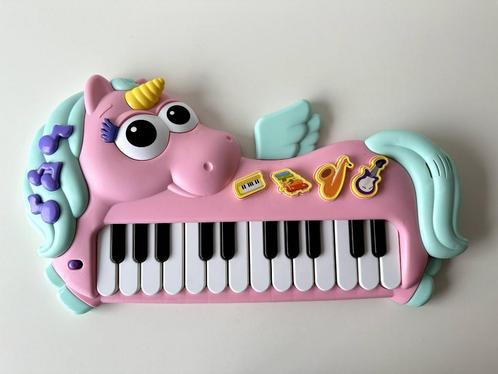 Piano, keyboard eenhoorn, roze met muziek, geluid, Kinderen en Baby's, Speelgoed | Educatief en Creatief, Zo goed als nieuw, Elektronica