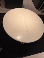 Massief eiken ronde/ ovale uitschuifbare eettafel, Huis en Inrichting, Tafels | Eettafels, Ophalen, Gebruikt, 100 tot 150 cm, Vijf personen of meer
