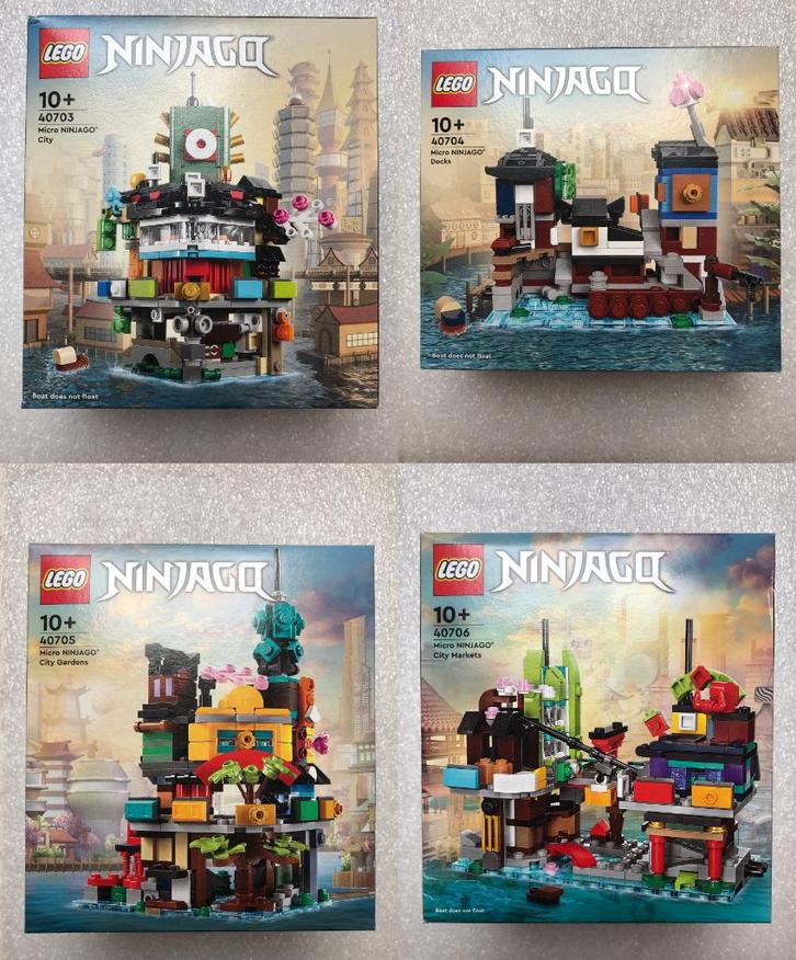 LEGO® 4x Micro Ninjago - 40703 / 40704 / 40705 / 40706 Nieuw, Kinderen en Baby's, Speelgoed | Duplo en Lego, Nieuw, Lego, Complete set