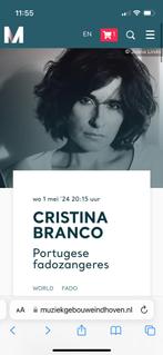 3 kaartjes op rij 1 voor Cristina Branco, Tickets en Kaartjes, Concerten | Overige