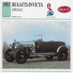 Ma631 autokaart bugatti - invicta speciale ( 1953 ), Ophalen of Verzenden, Zo goed als nieuw, Auto's