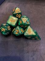 Dobbelstenen Set - Groen & Goud, Een of twee spelers, Ophalen of Verzenden, Zo goed als nieuw