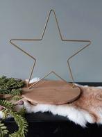 Ster op standaard kerstster metaal+hout Christmas star Nieuw, Diversen, Kerst, Ophalen of Verzenden, Nieuw